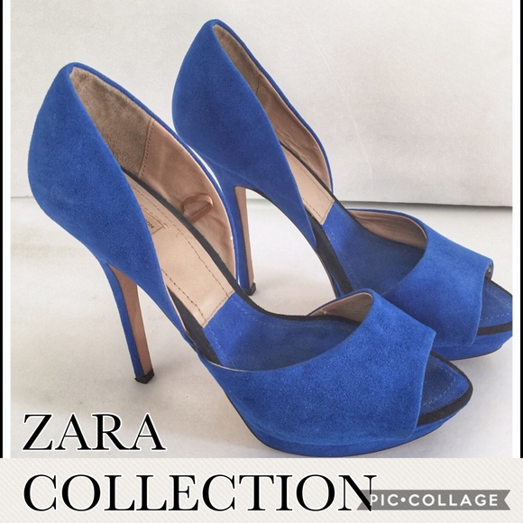 Zara Shoes - ZARA COLLECTION BY BASIC SUEDE PLATFORM HEELS